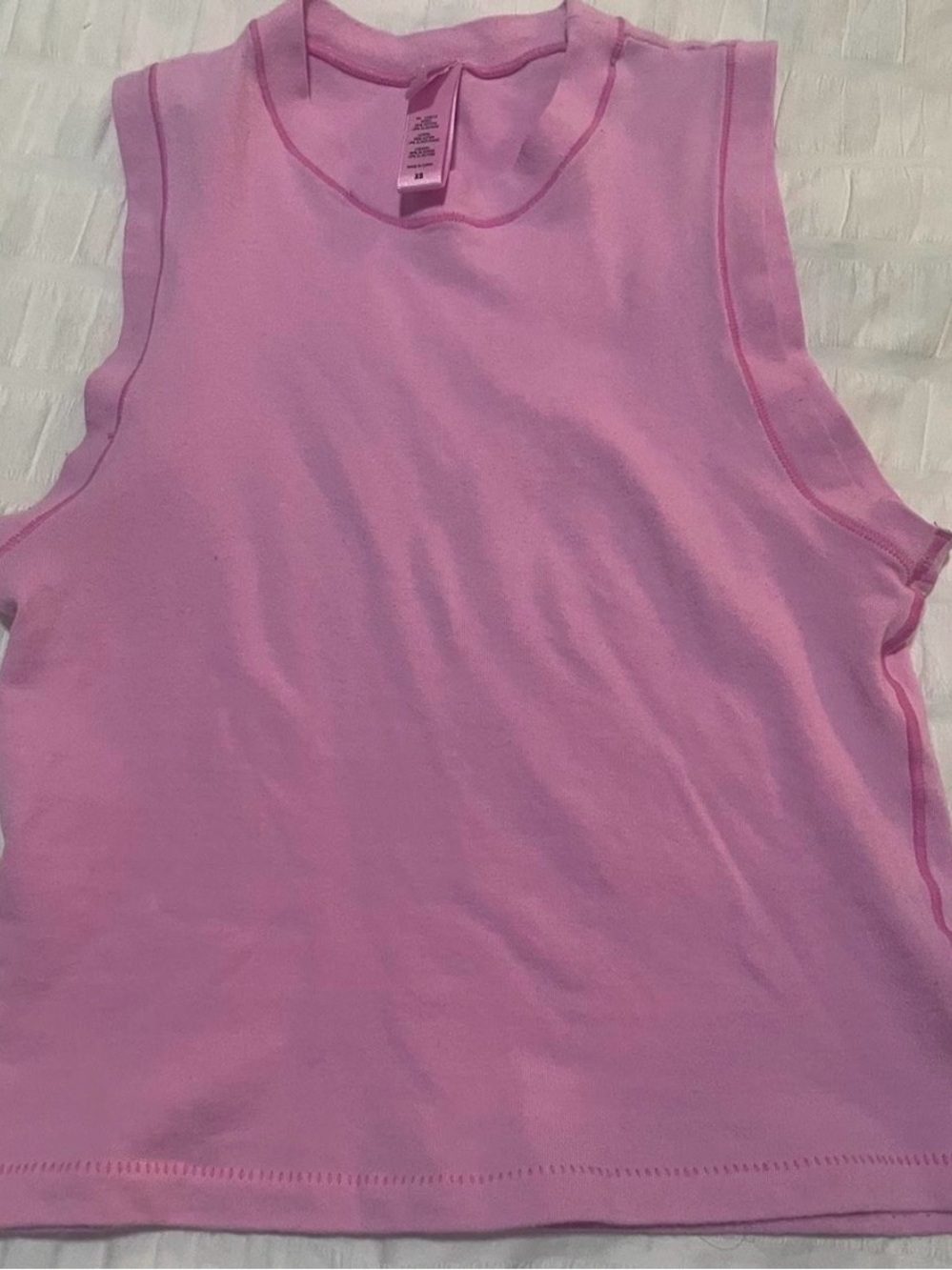 SKIMS Pink Crewneck Sleeveless Tank